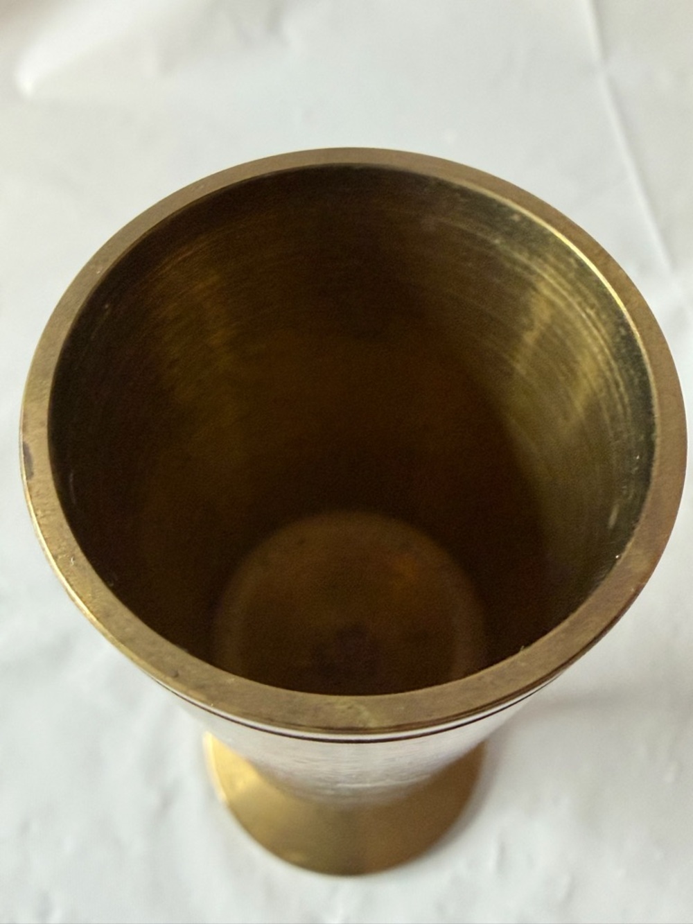 Rare Antique Brass Goblet-Style Decorative Vase - Picture 2 of 4